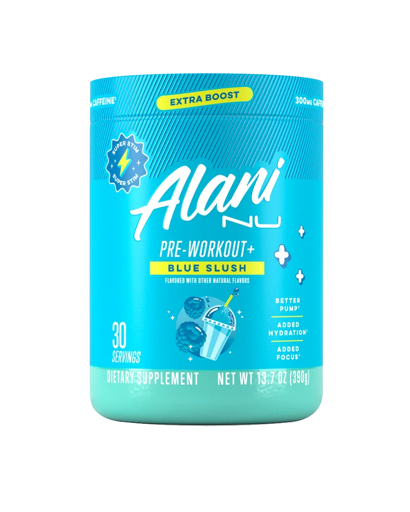 Alani Nu Pre-Workout+, front of package