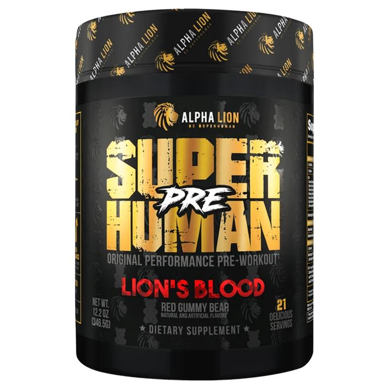 Alpha Lion Superhuman Pre, front of package