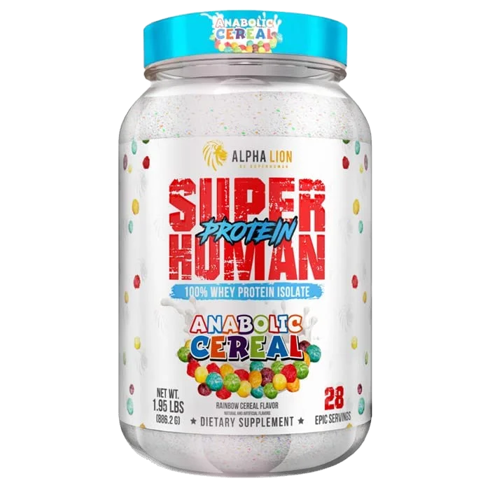 Alpha Lion SUPERHUMAN Protein - WHEY PROTEIN ISOLATE, front of package