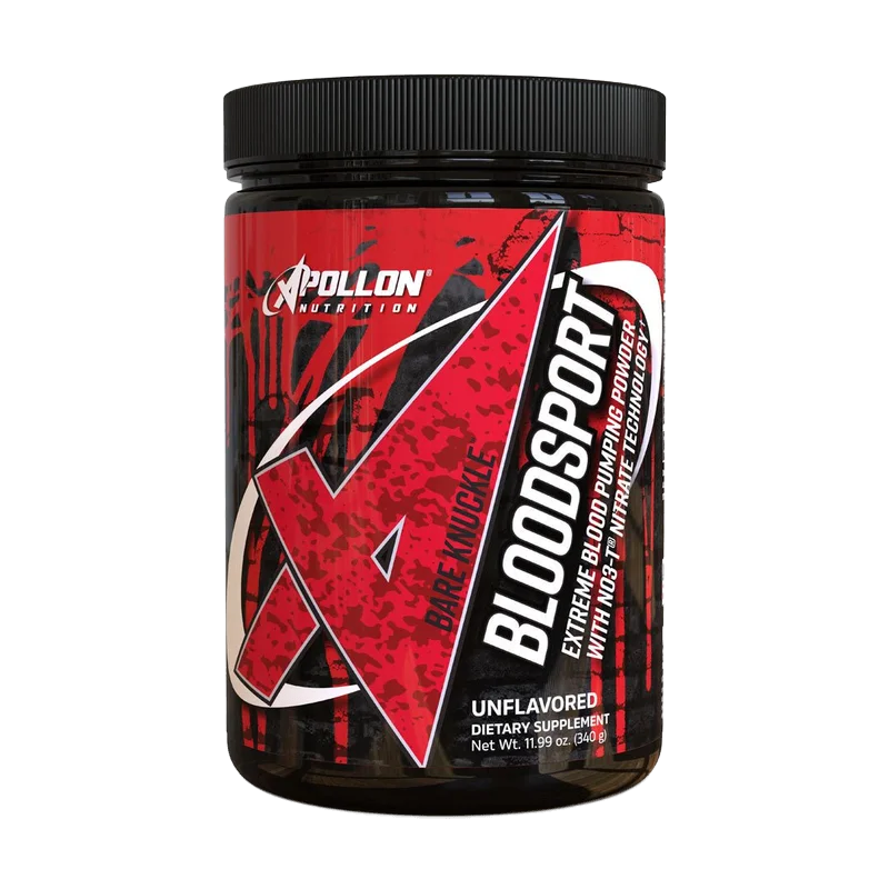 Apollon Nutrition Bloodsport Pump Powder, front of package