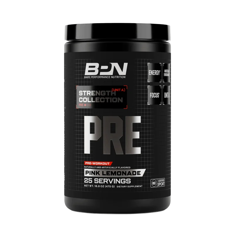 Bare Performance Nutrition PRE, front of package