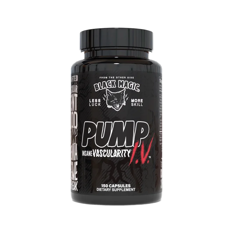 Black Magic Supply Pump IV Non-Stim Pre-Workout Capsules, front of package