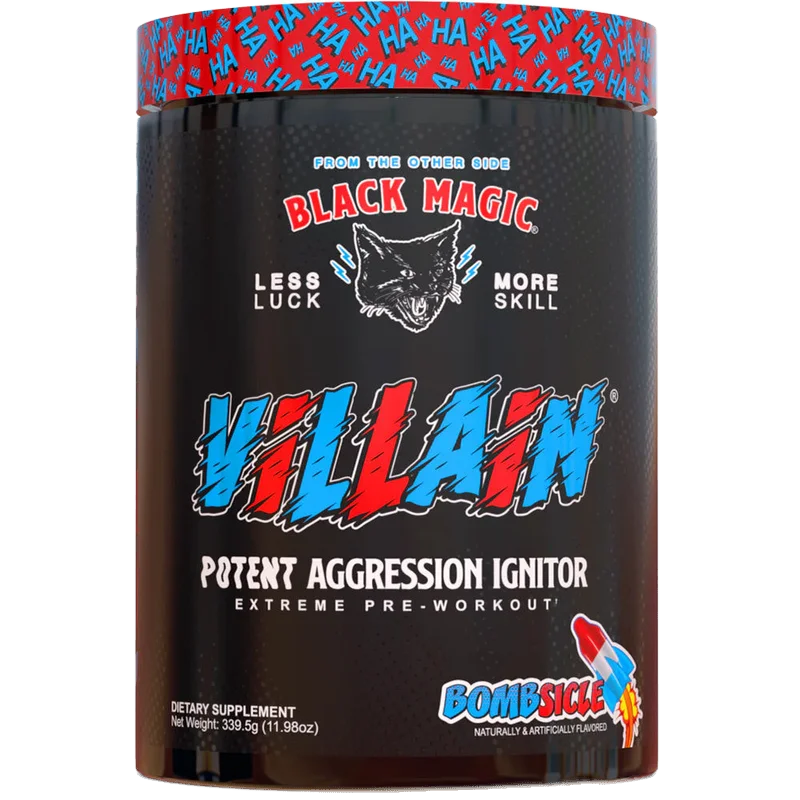 Black Magic Supply VILLAIN High-Stim Nootropic Pre-Workout, front of package