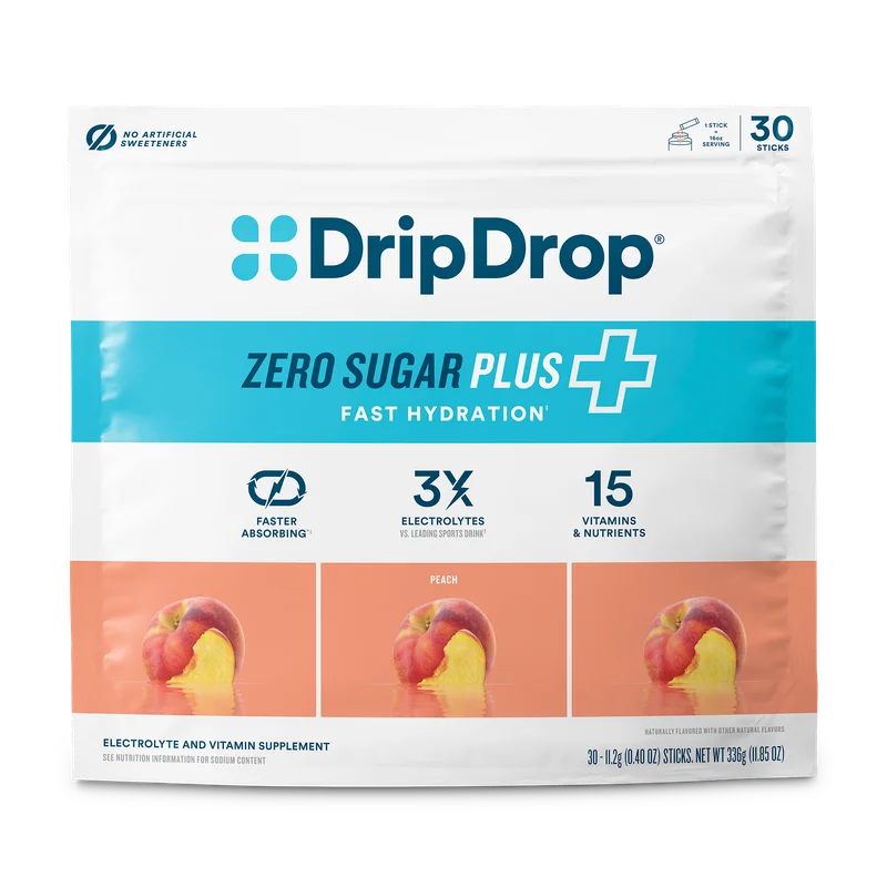 DripDrop DripDrop Zero Sugar Plus Electrolyte Powder, front of package
