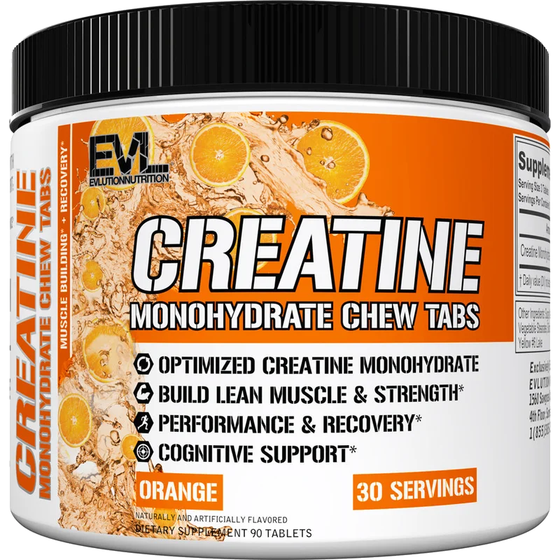 EVL Nutrition Creatine Chew Tabs, front of package
