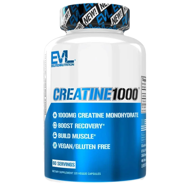 EVL Nutrition Creatine1000 Capsules, front of package