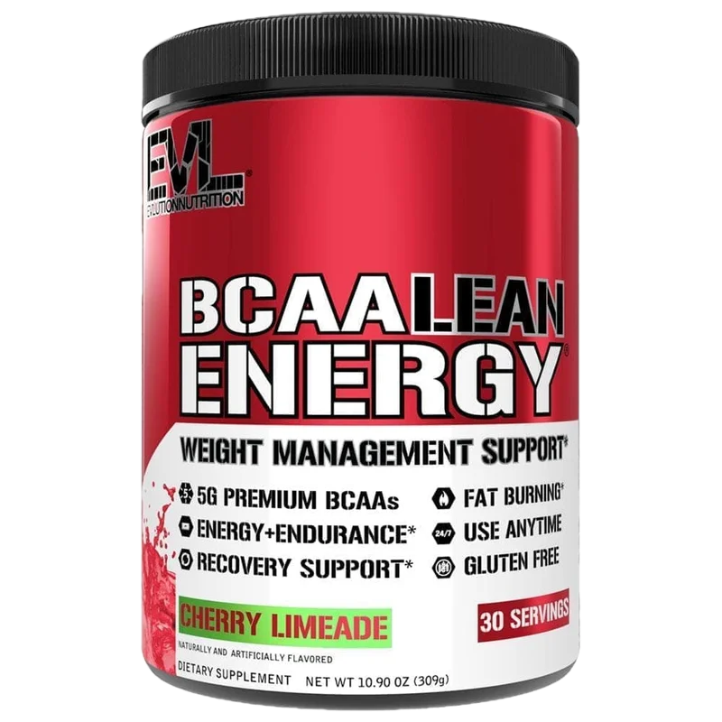EVL Nutrition Evlution Nutrition BCAA Lean Energy, front of package