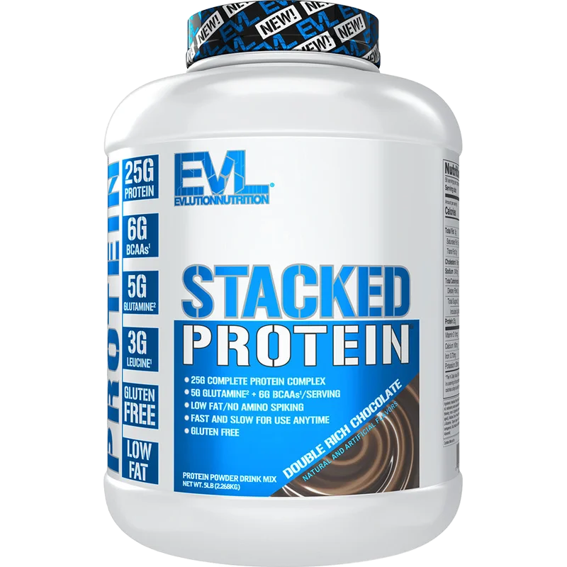 EVL Nutrition Stacked Protein, front of package