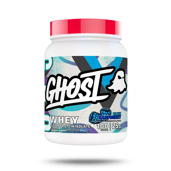 GHOST GHOST CLEAR WHEY, front of package