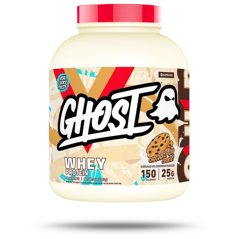 GHOST GHOST WHEY, front of package