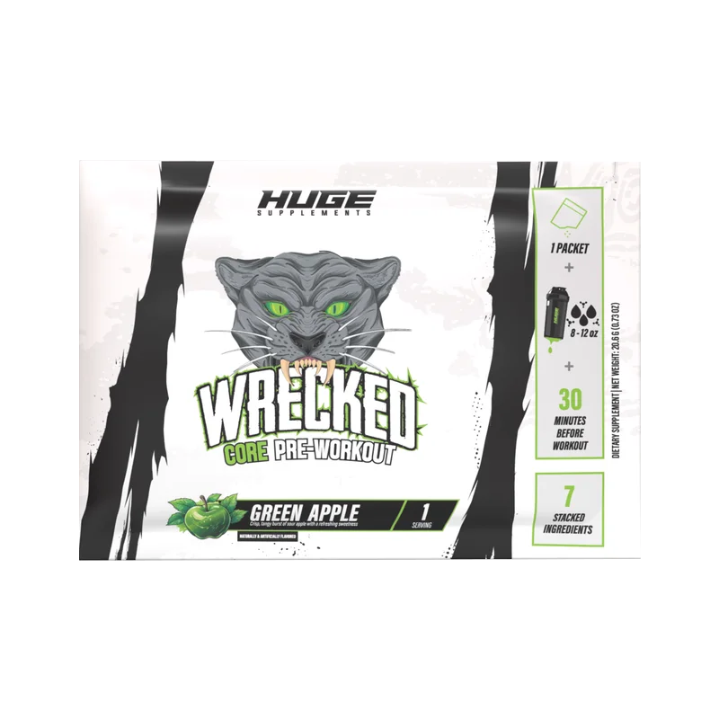 Huge Supplements Wrecked Core, front of package