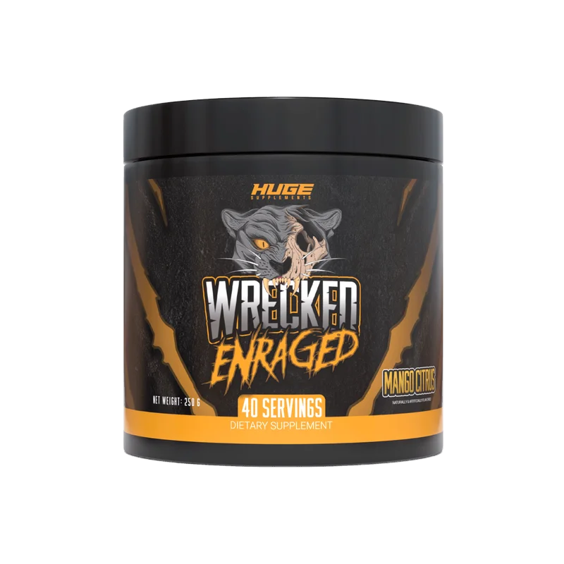 Huge Supplements Wrecked Enraged, front of package