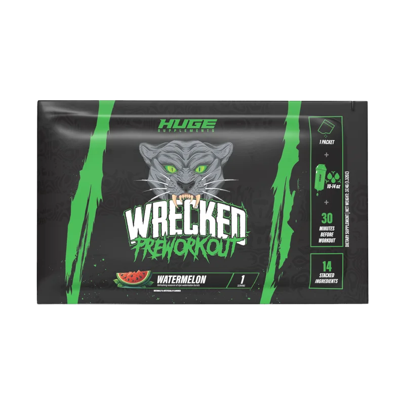 Huge Supplements Wrecked Pre-Workout, front of package