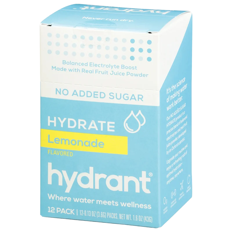 Hydrant Hydrant Hydrate, front of package