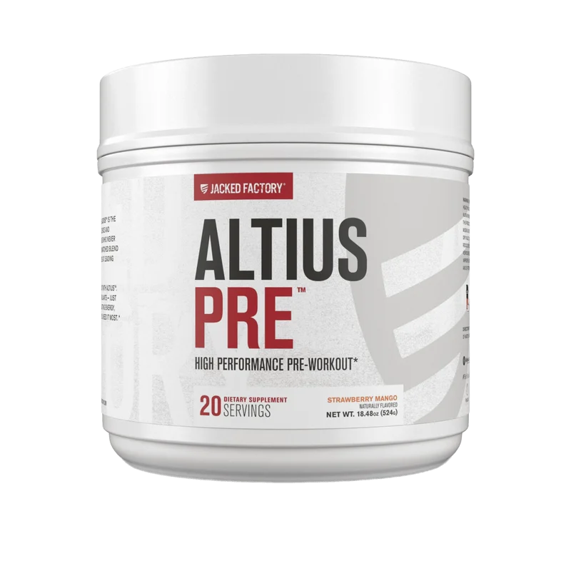 Jacked Factory Altius Clinically Dosed Pre-Workout, front of package