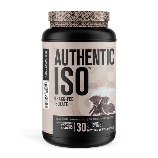 Jacked Factory Authentic Iso - Whey Protein Isolate, front of package