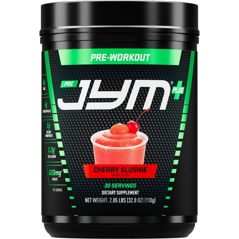 JYM Supplement Science Pre JYM Plus Pre-Workout, front of package