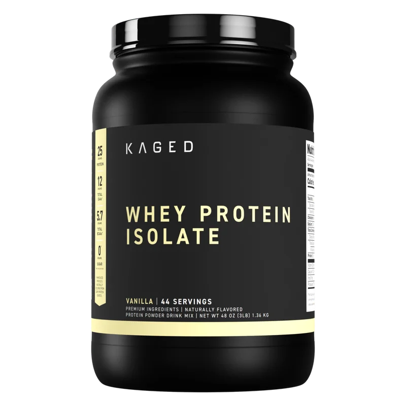 Kaged Whey Protein Isolate, front of package