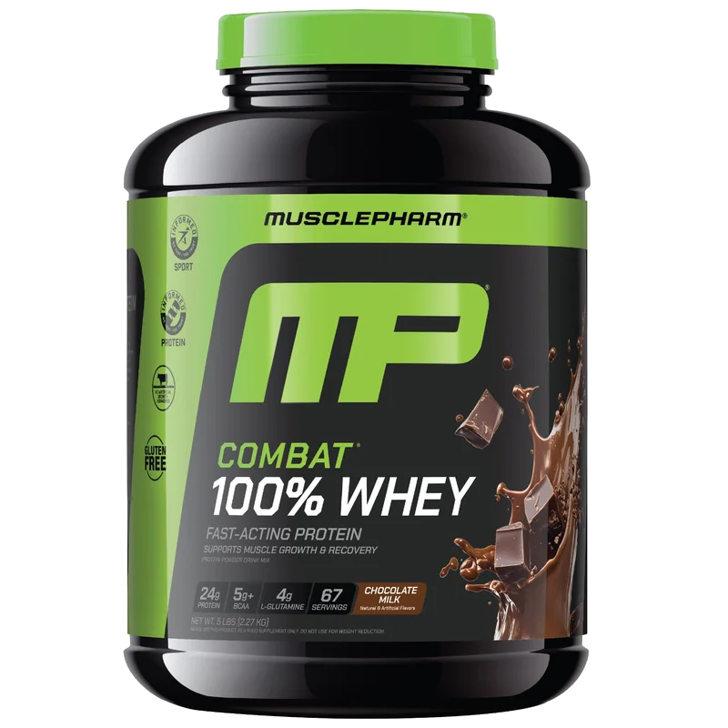 MusclePharm COMBAT 100% WHEY, front of package