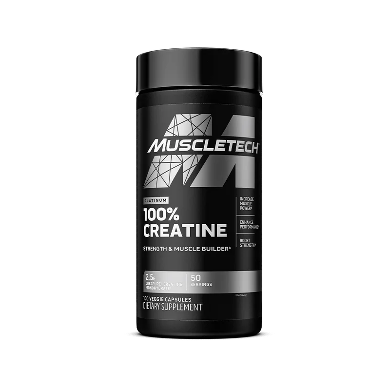 MuscleTech Platinum 100% Creatine Capsules, front of package