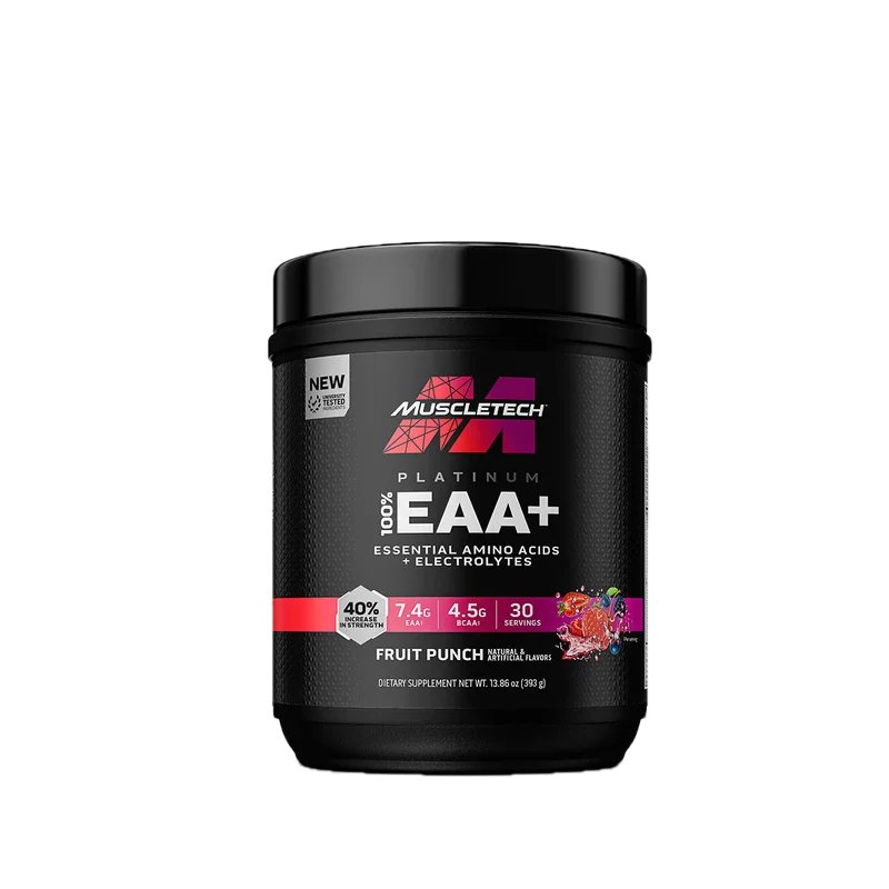 MuscleTech Platinum 100% EAA+, front of package