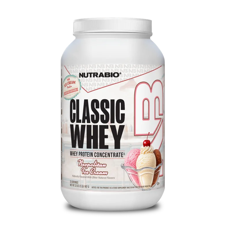 NutraBio Classic Whey Protein Concentrate, front of package