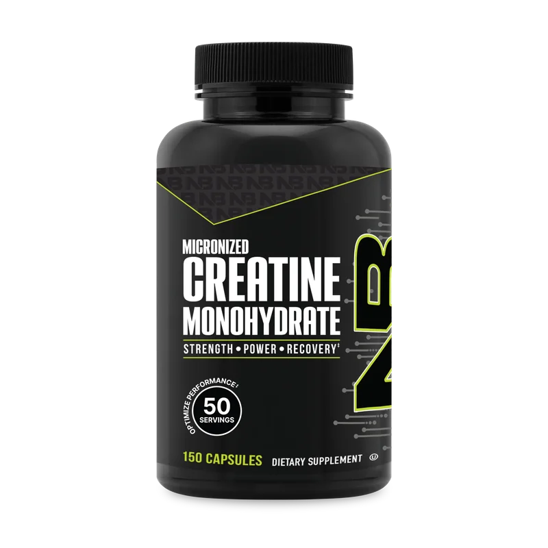NutraBio Creatine Monohydrate Capsules, front of package