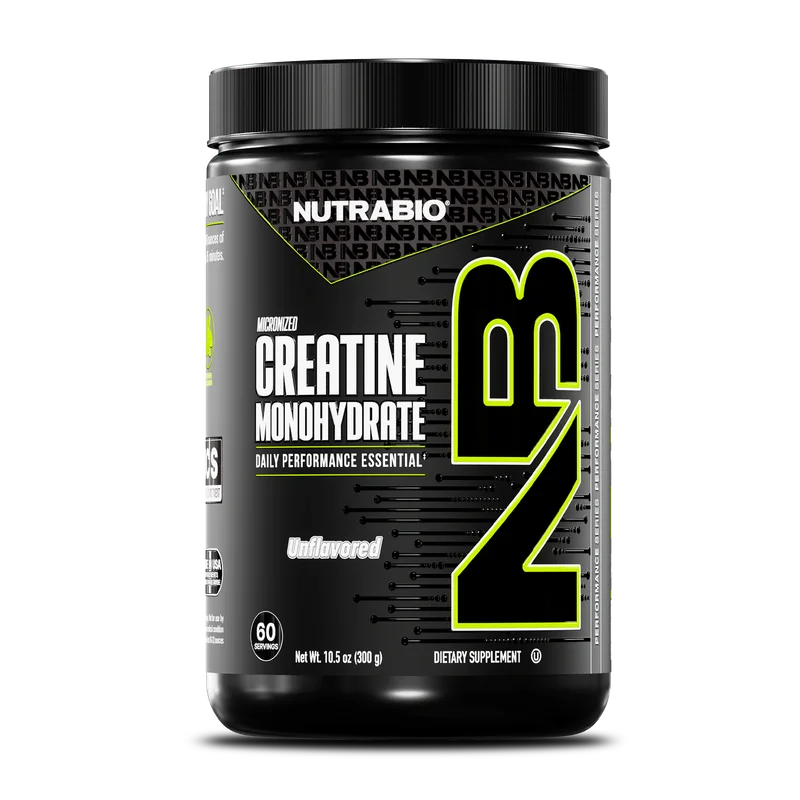 NutraBio Creatine Monohydrate, front of package