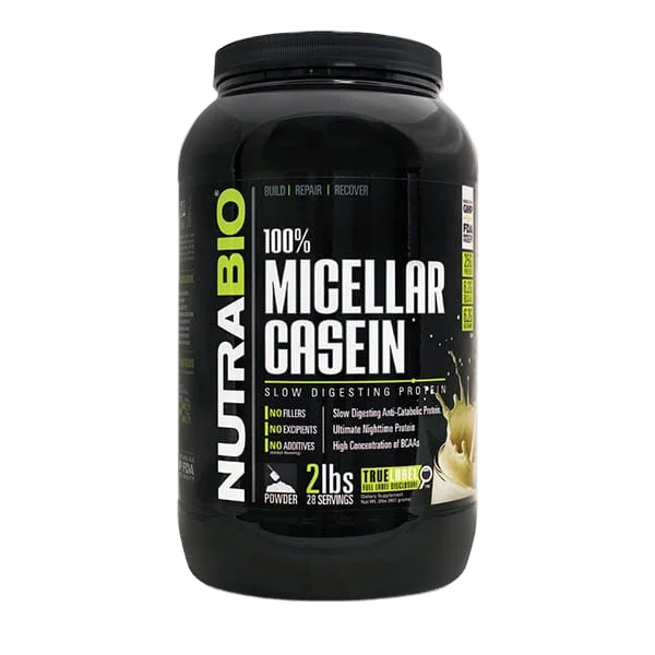 NutraBio Micellar Casein, front of package