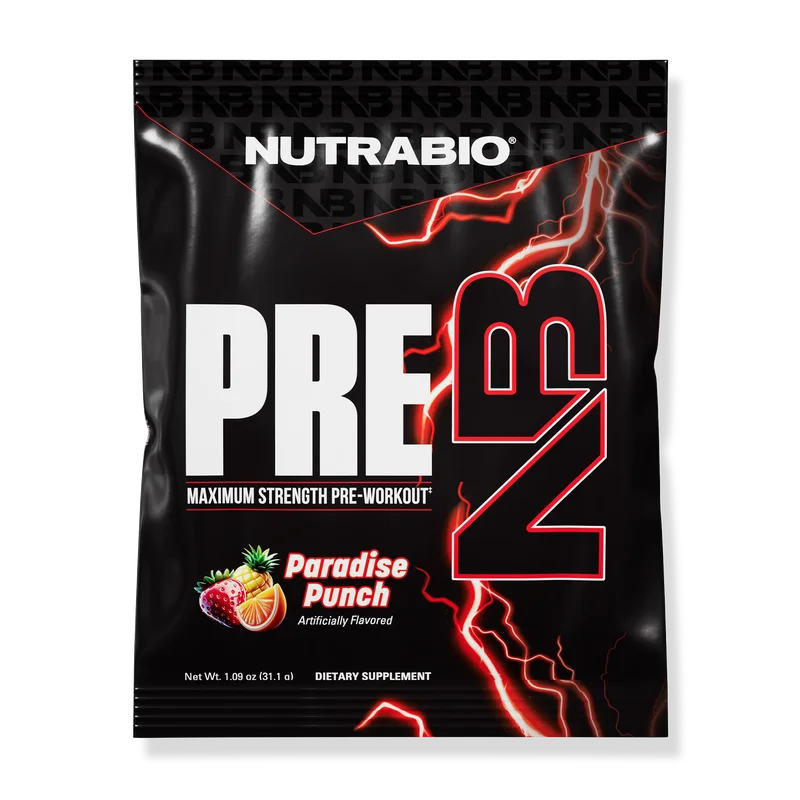 NutraBio PRE Workout, front of package
