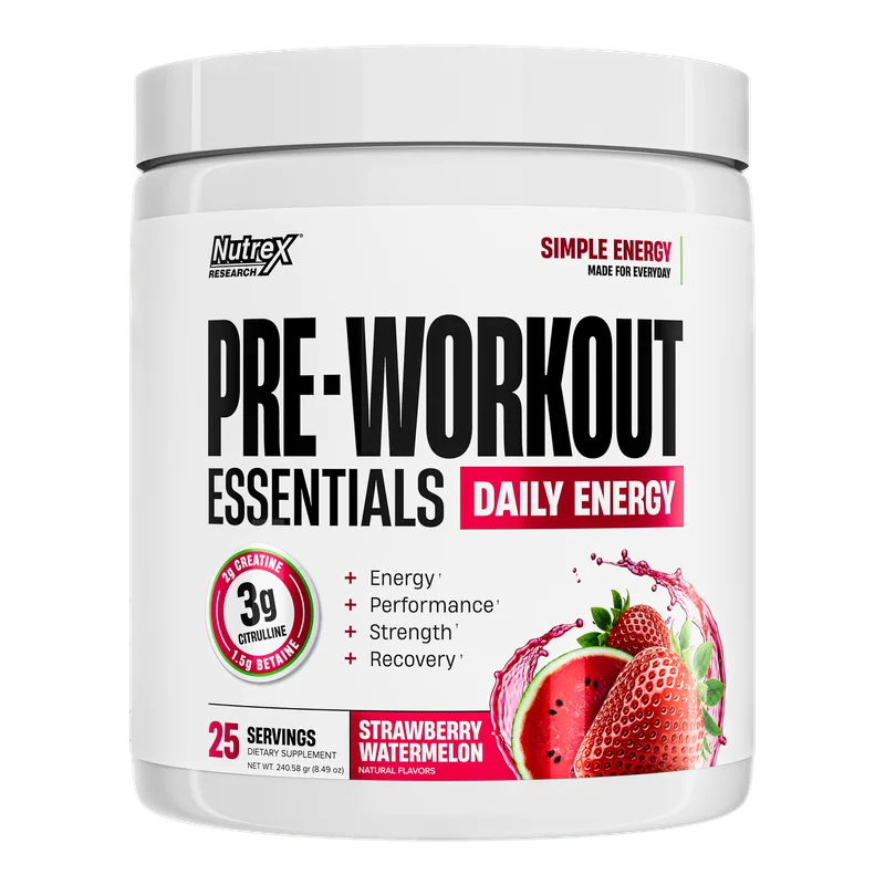Nutrex Research Pre-Workout Essentials, front of package