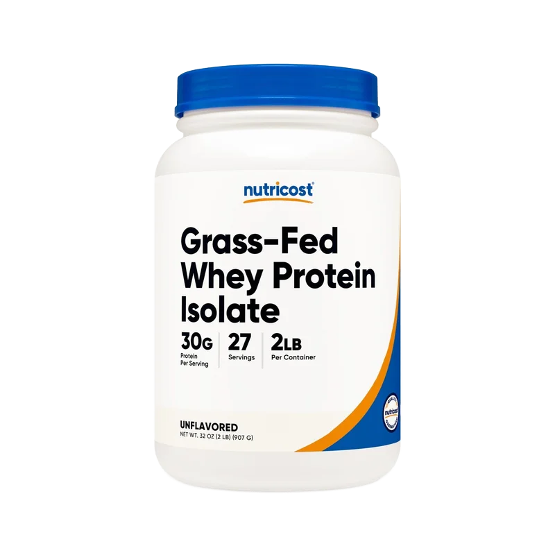Nutricost Grass-Fed Whey Protein Isolate, front of package