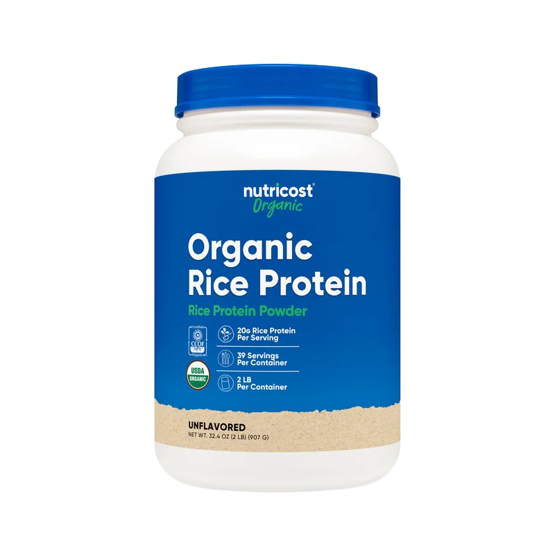 Nutricost Organic Rice Protein, front of package