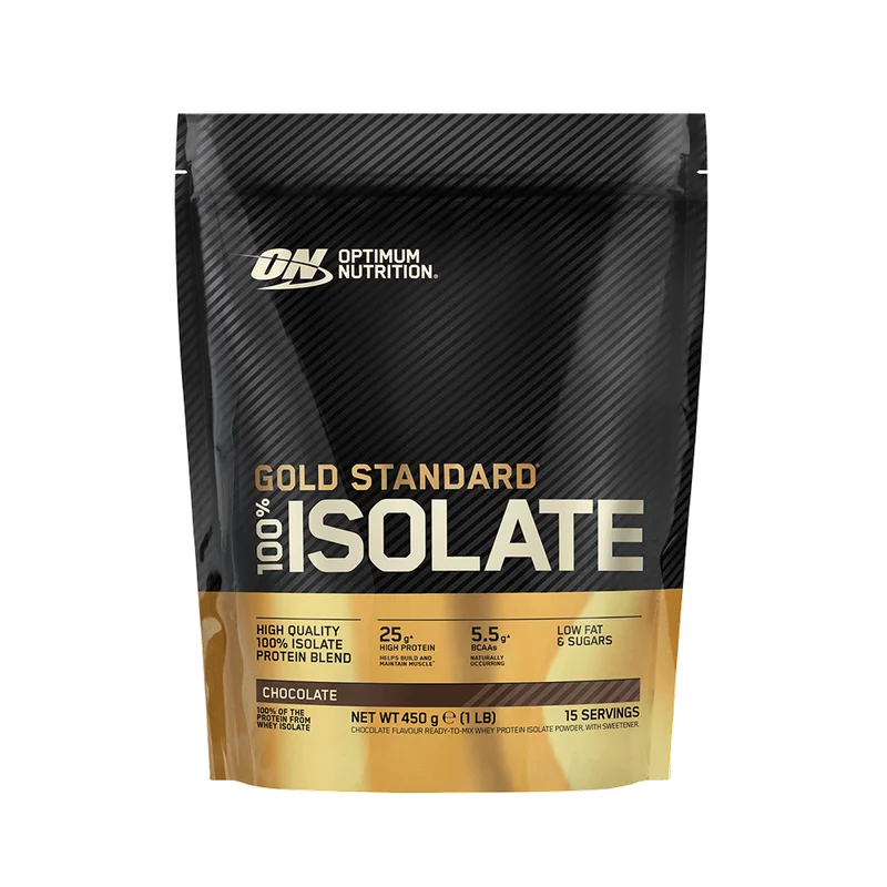 Optimum Nutrition Gold Standard 100% Isolate Whey Protein, front of package