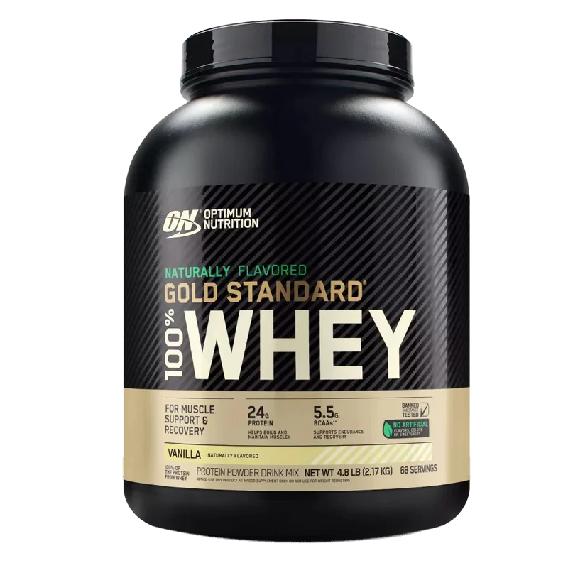 Optimum Nutrition Gold Standard 100% Whey Naturally Flavored Protein, front of package