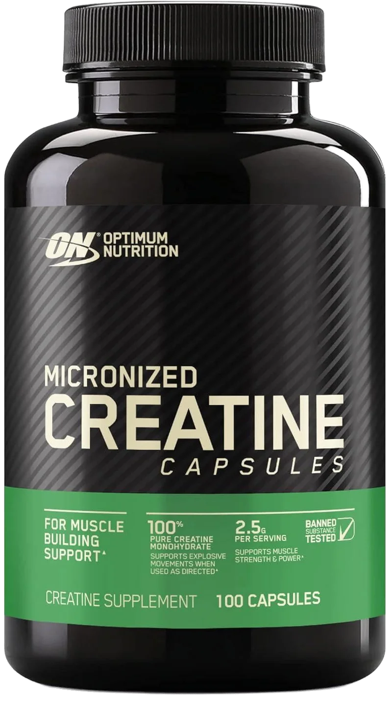 Optimum Nutrition Micronized Creatine Capsules, front of package