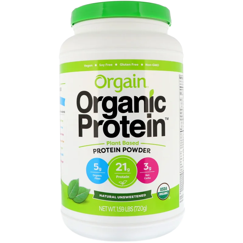 Orgain Organic Protein Plant Based Protein, front of package