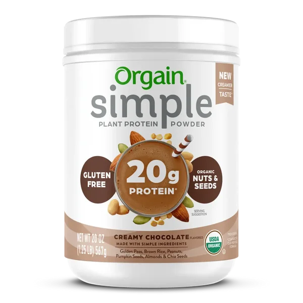 Orgain Simple Organic Plant-Based Protein, front of package
