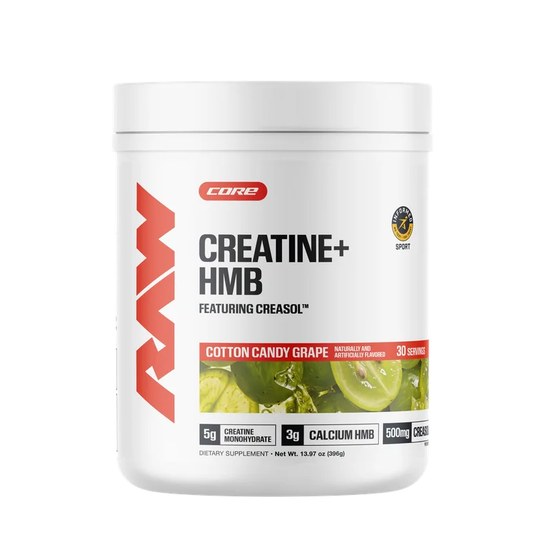 RAW Nutrition Creatine + HMB, front of package