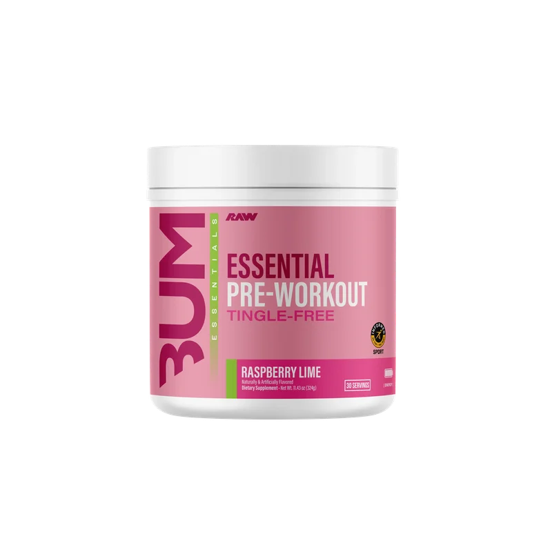 RAW Nutrition Essential Pre-Workout Tingle-Free, front of package