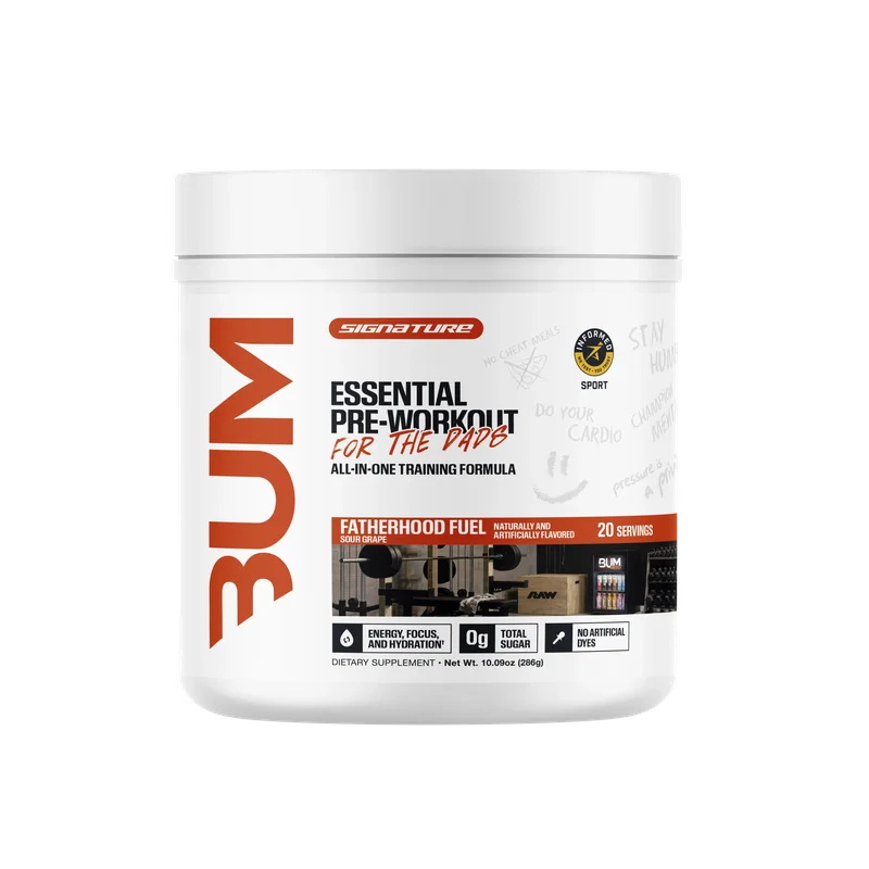 RAW Nutrition Fatherhood Fuel Essential Pre-Workout, front of package