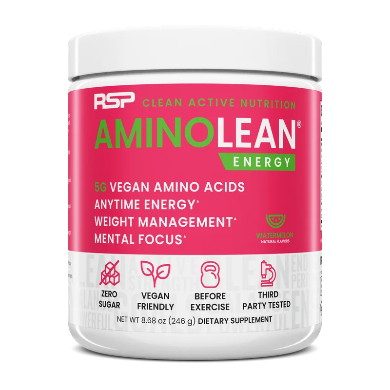 RSP Nutrition AminoLean Energy / Pre Workout, front of package