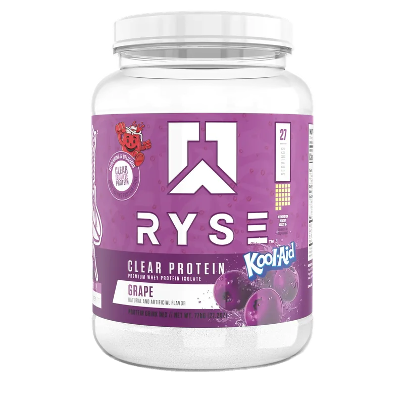 RYSE Clear Protein, front of package