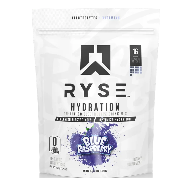 RYSE Hydration Sticks, front of package