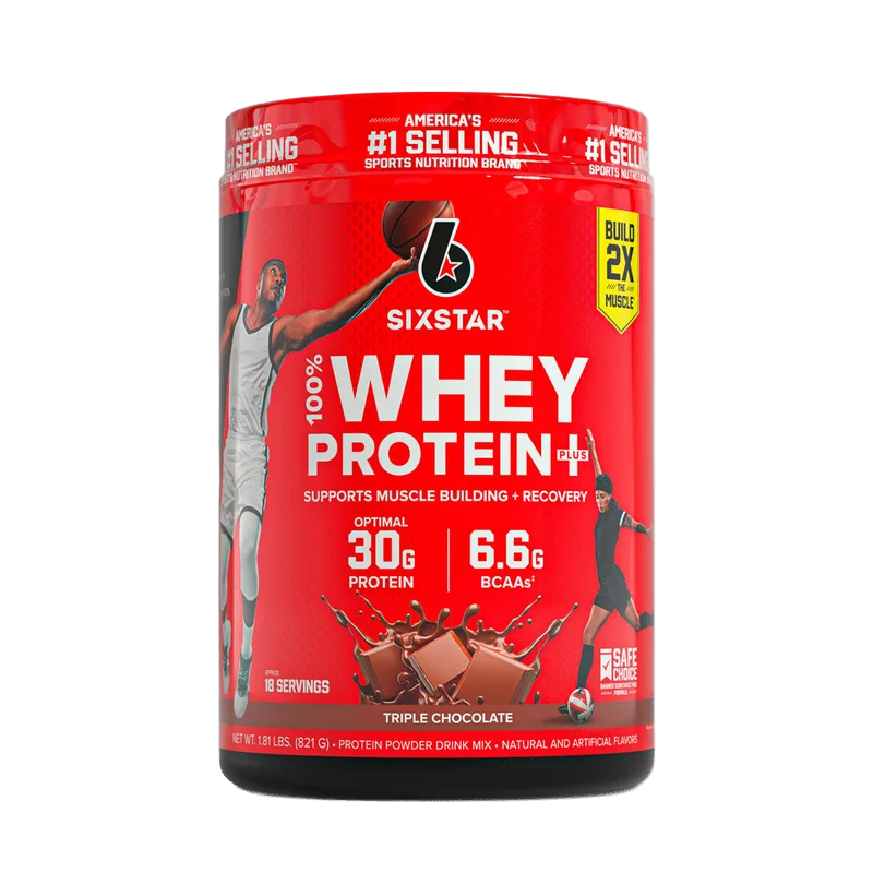 Six Star Pro Nutrition 100% Whey Protein Plus, front of package