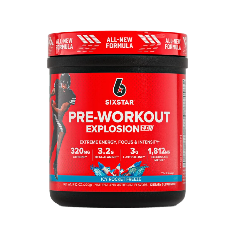 Six Star Pro Nutrition Pre-Workout Explosion 2.0, front of package