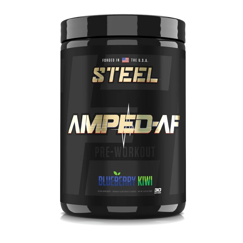 Steel Supplements AMPED-AF, front of package