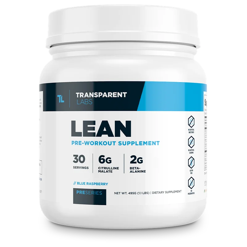 Transparent Labs Lean Pre-Workout, front of package